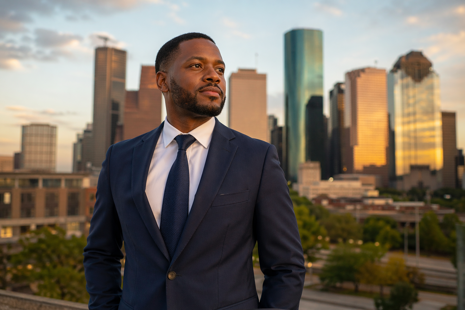 confident black lawyer