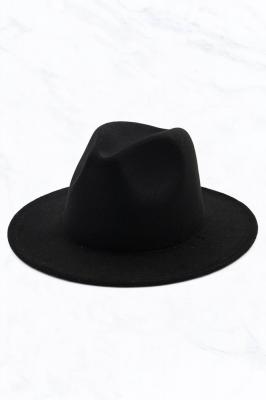 s714334505435028435_p1130_i1_w1200 Retro Flat Big Brim Fedora Hat _ Vees Boutique - Support Black Owned