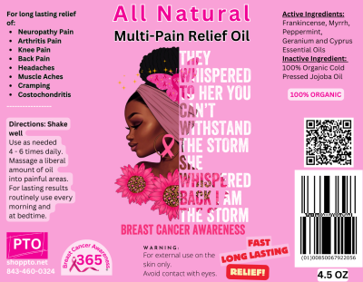 BCA_Multi_Pain_Relief_Oil_4.5_oz Breast Cancer Awareness Multi-Pain Relief Oil Spray 4.5 oz - Support Black Owned